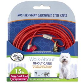 Four Paws Walk About Puppy Tie Out Cable for Dogs up to 25 lbs