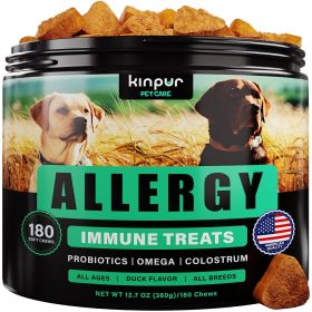 Natural Dog Allergy Chews with Omega Probiotics Apple Cider Vinegar Dog Allergy Relief Supplement Helps with Hot Spots Itchy Skin Seasonal and Food Do