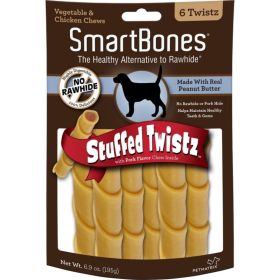 SmartBones Stuffed Twistz Rawhide Free Dog Chew (Option: Chicken and Peanut Butter)